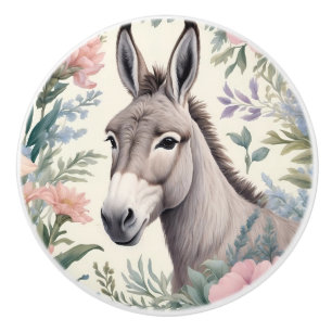 Charmig Åsna Pastell Blommor Gårdsdjur Knopp