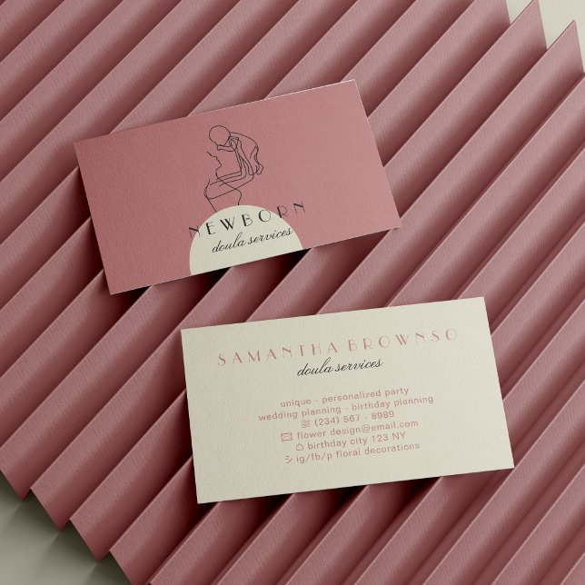 Charmig barnomsorgsdesign för barnflickor, barnvak visitkort (Charming Childcare Design for Nannies, Babysitters Business Card)