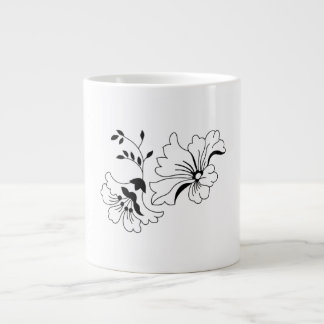 Charmig blomstermönster konstnärlig kaffemugg jumbo mugg