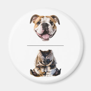 Charmig Bulldogg Ren/Smuts Diskmaskin Magnet