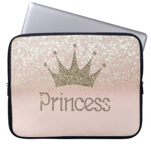 Charmig Chic Tiara Prinsessa, Glitter Bokeh Laptop Fodral