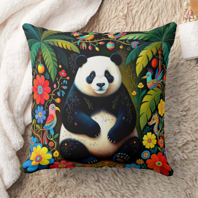 Charmig fe-panda björn kudde (Filt)