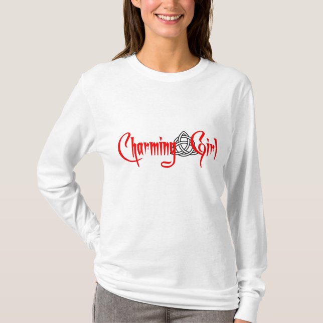 Charmig flicka t-shirt (Framsida)