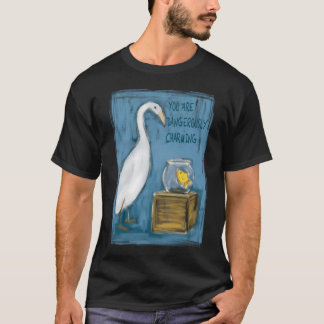 Charmig häger och fisk t shirt