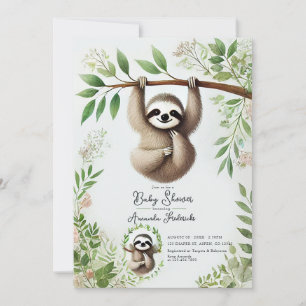Charmig hängande sengunge baby shower inbjudningar