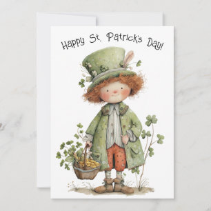 Charmig liten lykne Hatt Lycka till St. Patricks d Kort