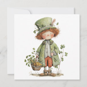 Charmig liten tomte God St. Patricks dag Kort