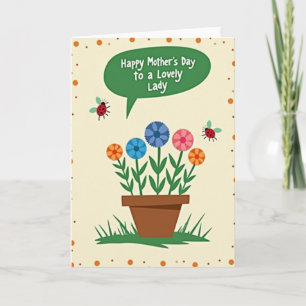 Charmig mors dag-blomsterkort kort