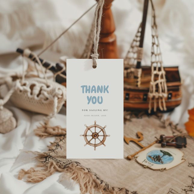 Charmig nautisk födelsedag presentetikett (Skapare uppladdad)