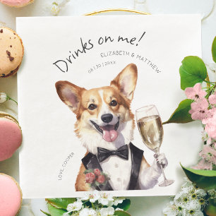 Charmig Pembroke Welsh Corgi servitör Pappersservett