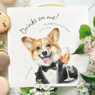Charmig Pembroke Welsh Corgi servitör Pappersservett