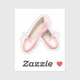Charmig Rosa Balett-Tofflor Emoji Klistermärken