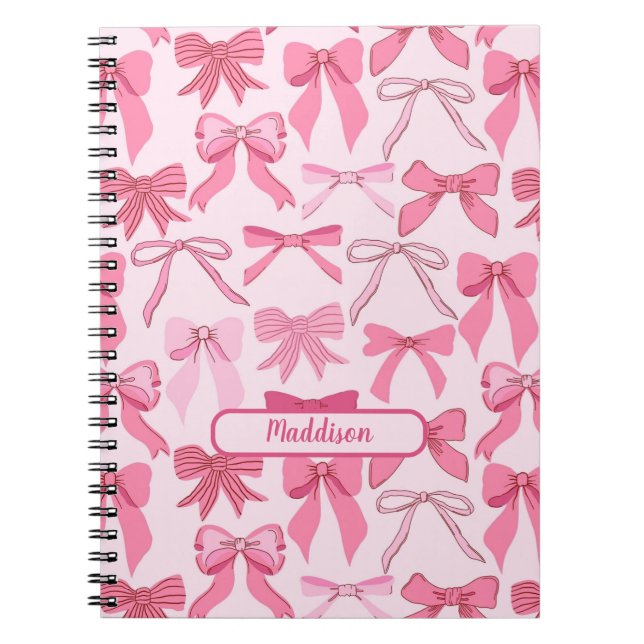Charmig rosa bandymotief anteckningsbok (Framsidan)