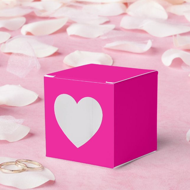 Charmig rosa hjärtformad låda för firanden presentaskar (Bröllop)