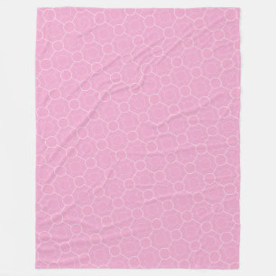 Charmig rosa sammankopplad cirkelmönsterkonst fleecefilt