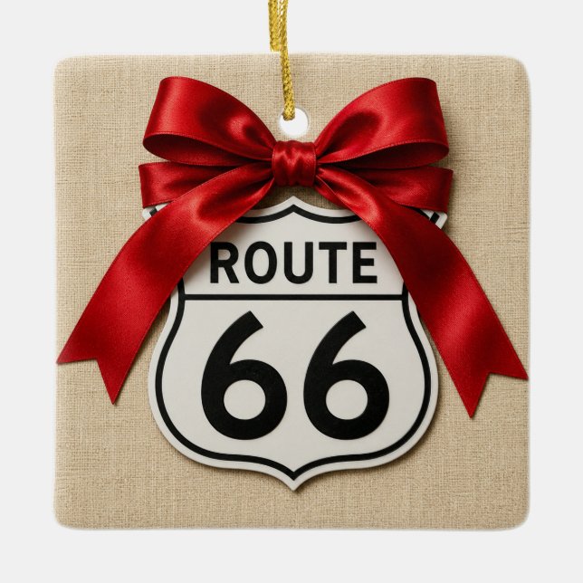 Charmig Route 66 Centennial Jul Ornament (Framsida)