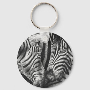 Charmig sebra Keychain Nyckelring