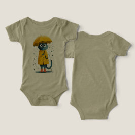 Charmig seriekattekostym med regnrock t shirt