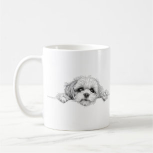 Charmig Shih Tzu kaffekopp