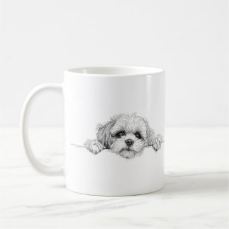 Charmig Shih Tzu kaffekopp
