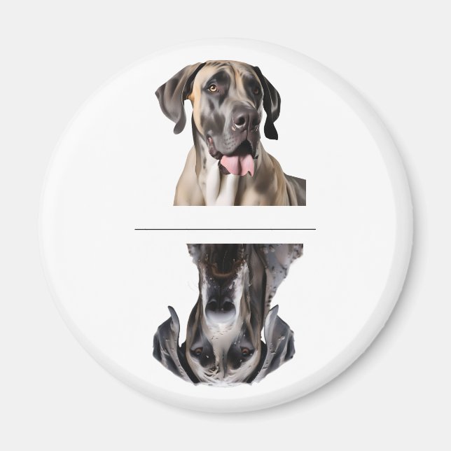 Charmig Större Tysk Dane Diskmaskin Magnet (Framsidan)