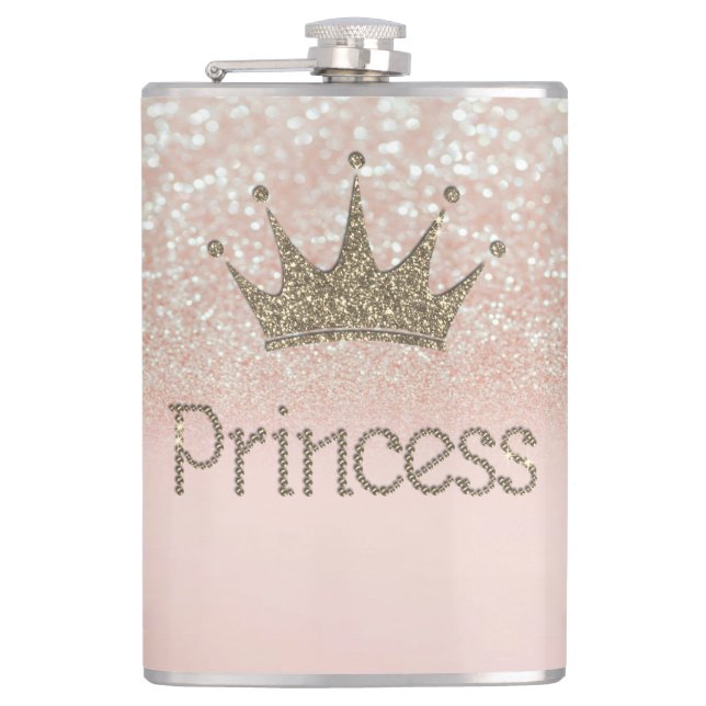 Charmig, Tiara, Prinsessa, Glitter Bokeh Fickplunta (Framsidan)