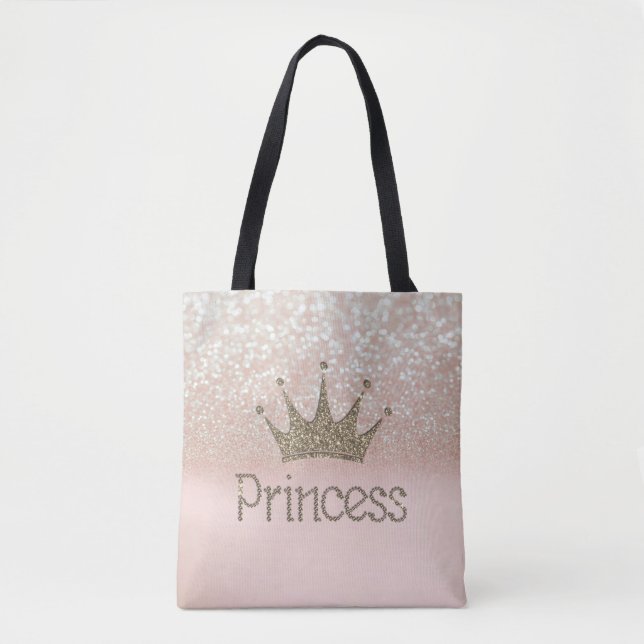 Charmig Tiara, Prinsessa, Glitter Bokeh Tygkasse (Framsida)