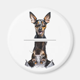 Charmig Toy Manchester Terrier Diskmaskin Magnet