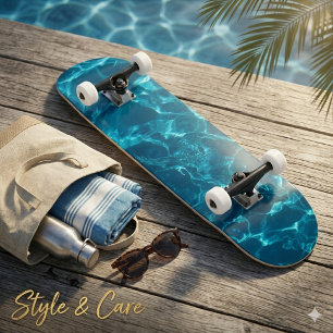 Charmig vågformad snygg skateboarddesign mini skateboard bräda 18,5 cm