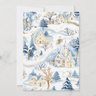 Charmig Vinter Värld Julkort