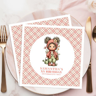 Charmig Whimsy Fe-trollkarlens Blommiga 7-års Föde Pappersservett
