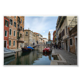 Charmiga Cannaregio-kanalen Venedig Italien Fototryck