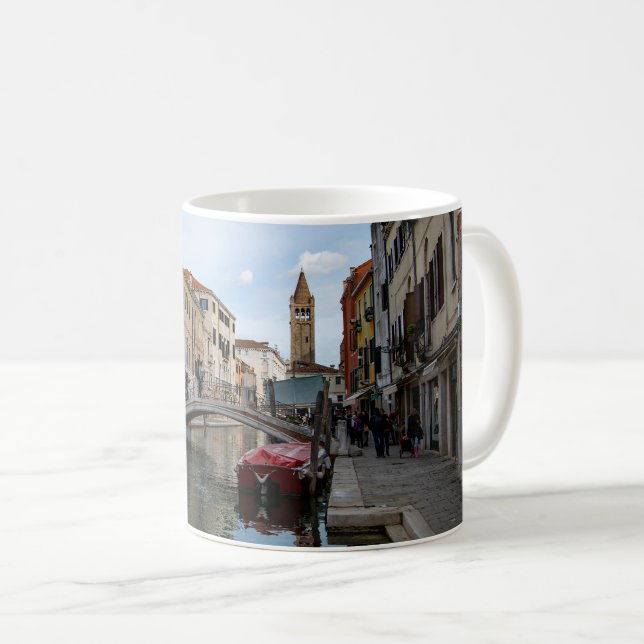 Charmiga Cannaregio-kanalen Venedig Italien Kaffemugg (Framsida höger)