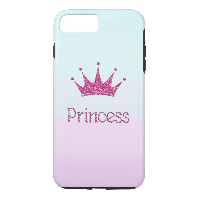 Charmiga färgglada ränder, diadem, prinsessa, glit Case-Mate iPhone skal (Baksida)