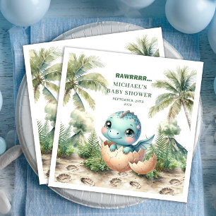 Charmiga nyfödda pojke baby shower servetter komme