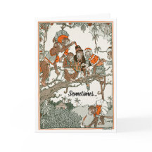 Charmiga Sagoberättande Apor Uppmuntran