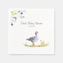 Charmigt rustikt bondgårdshus | Mother Goose Flora Pappersservett