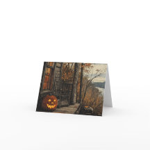 Charmigt rustikt Halloween-farmhouse