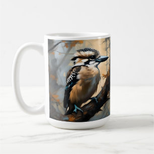 Charmigt skratt: Kookaburra i oljefärg Kaffemugg
