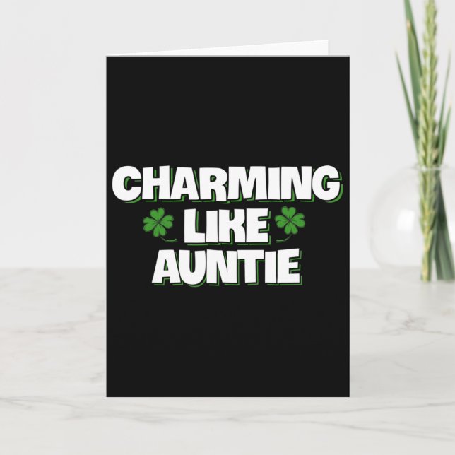 Charmigt som faster Patricks Paddys Day barn  Kort (Framsida)