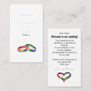 🌈Charmigt unikt Sammanflätat i stolthet Placeringskort