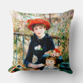 Charmimg Renoir's Two Sisters Berömd Painting Kudde