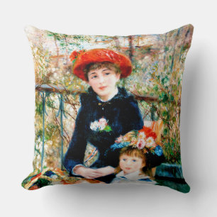 Charmimg Renoir's Two Sisters Berömd Painting Kudde