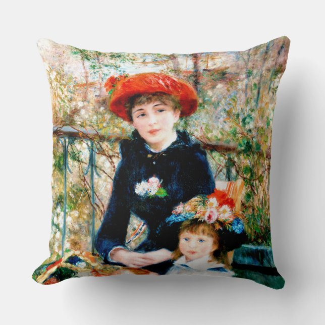 Charmimg Renoir's Two Sisters Berömd Painting Kudde (Framsida)