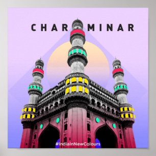 CharMinar Hyderabad Indien affisch