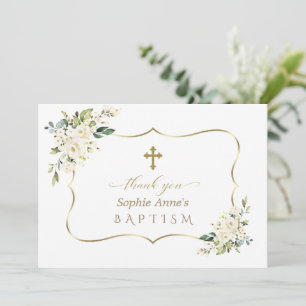 Charminbjudan De Bautizo Con Flores Baptism Tack Kort