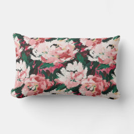 Charming Abract Watercolor Peonies Lumbarkudde