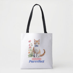 Charming "Absolut Purrrfect"-katt Tygkasse