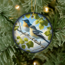 Charming Acadian Flycatchers Scene Christmas