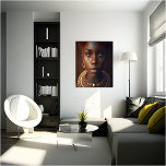 Charming African Woman Porträtt Canvastryck<br><div class="desc">Omvandla ditt utrymme till en andningsvärd fristad med den här fantastiska väggkonsten porträtt från en vacker afrikansk kvinna, högkvalitativ design som säkert tillför lite elegans och sofistikering till vilket rum som helst. Med en fängslande blandning av varma örhänta toner och pulserande poppar från färg fångar porträtt den afrikanska skönheten och...</div>